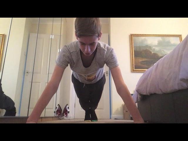 DAVETUBE DOING 5 PRESS-UPS (injury)