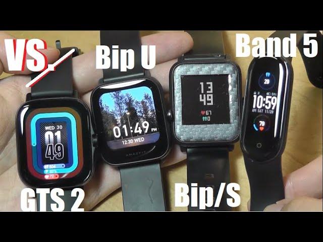 Smartwatch Comparison: Amazfit GTS 2 vs Bip U vs Bip vs Band 5