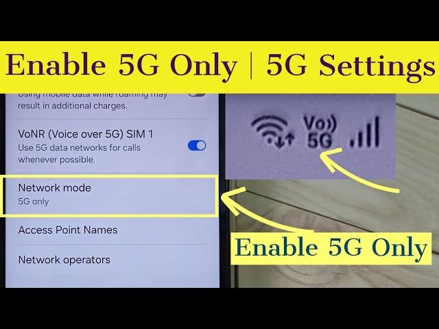 5G Only Setting for Samsung Galaxy Phone | How to Set 5G Only