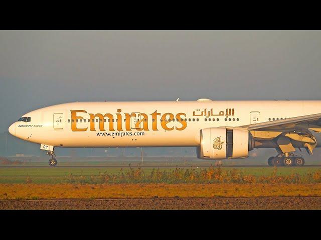 [4K] EPIC SUNRISE With SPECTACULAR CLOSE-UPS ️️ Plane Spotting at Amsterdam Airport Schiphol 