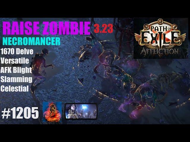 【Path of Exile 3.23】PERMA Zombie Necromancer - Build Guide -  GARGANTUAN ZOMBIES  - 1205