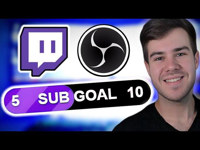 How To Add Twitch Sub Point Goal To Your Stream  (For Beginners)