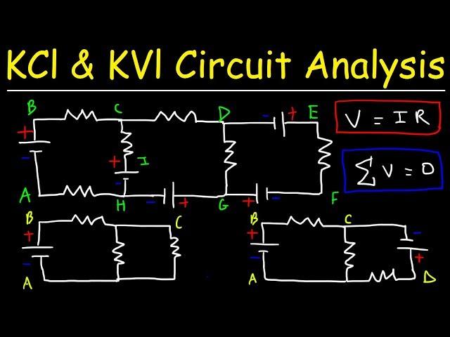 Kirchhoff's Law, Junction & Loop Rule, Ohm's Law - KCl & KVl Circuit Analysis - Physics