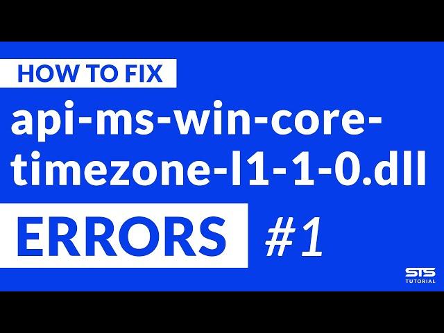 api-ms-win-core-timezone-l1-1-0.dll Missing Error | Windows | 2020 | Fix #1