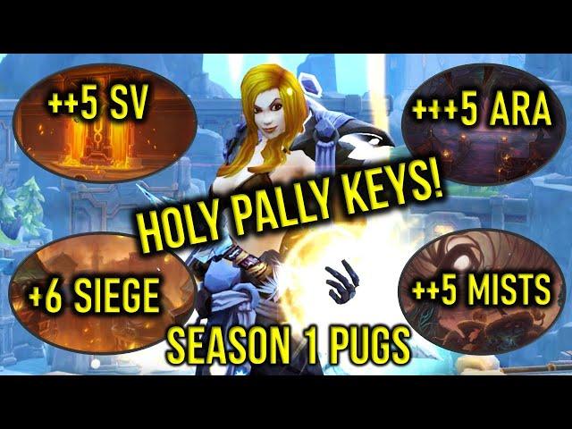 Holy Paladin Healer Mythic plus Keys WOW War Within | +5 Ara-Kara, Mists, Stonevault, +6 Siege