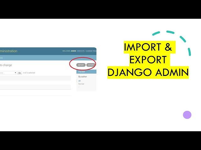 cara export import data django admin