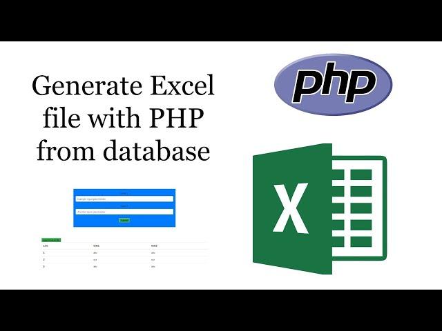 How to Generate Excel file in PHP with database