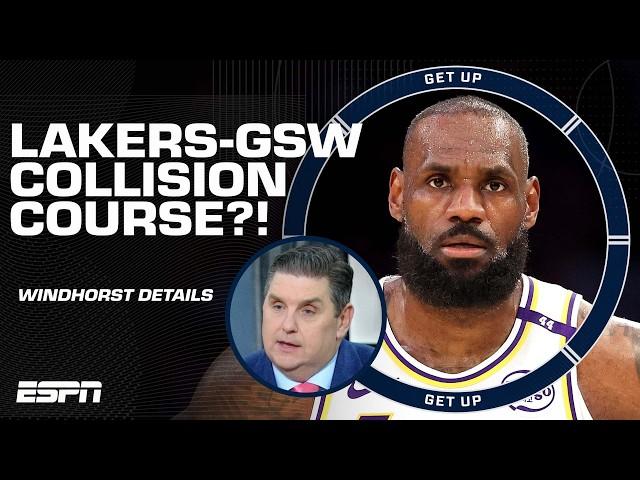 COLLISION COURSE LOADING?!  Brian Windhorst predicts Lakers & Warriors to meet in playoffs | Get Up