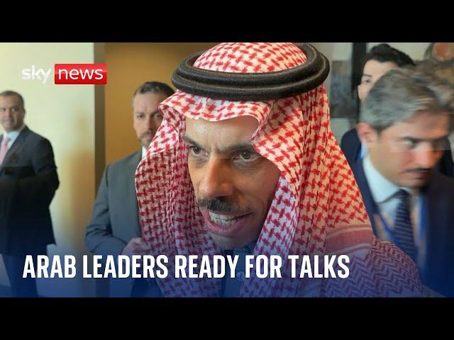 Israel-Hamas war: Arab leaders ready for talks, Saudi foreign minister tells Sky News at UN meeting