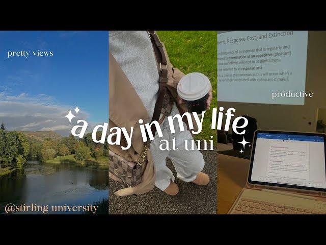 a day in my life at stirling university || realistic, first day of uni & setting into it