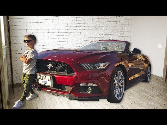 Turned a car Ford Mustang into a real convertible. Video for kids.