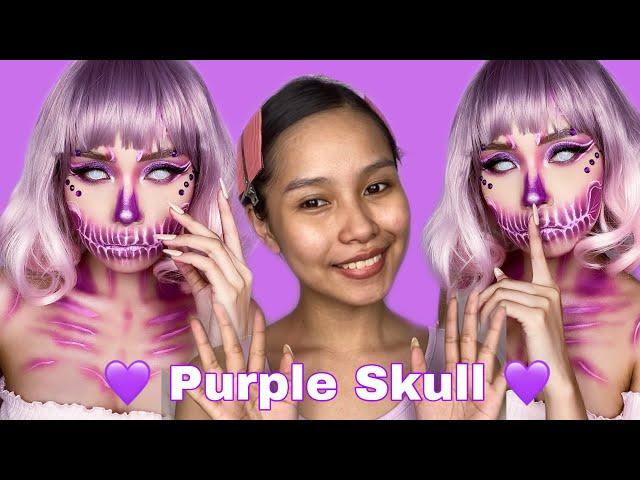  Purple Skull tutorial  using my new palette! RomsyxMermaid Beauty!