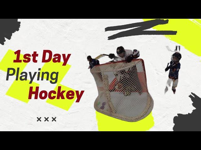 Footbal Players 1st Day Of Hockey| Day 1 of Learning Roller Hockey