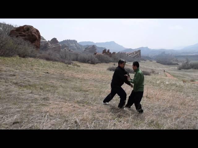 Training with Chen XiaoXing, stationary push hands drill