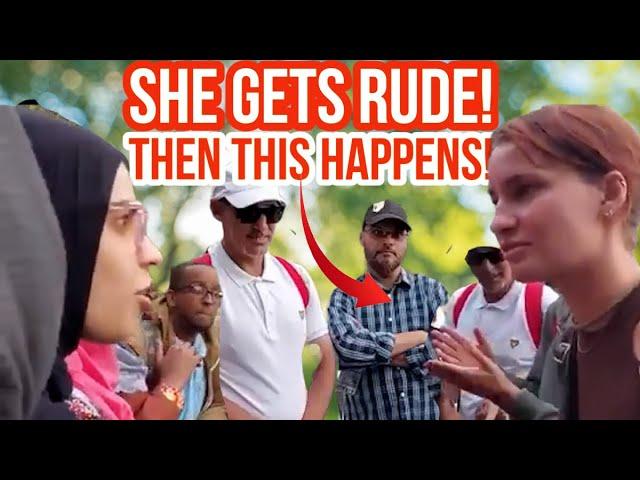 She gets rude! Then this happens! Hashim Vs Rude Girl | Speakers Corner | Hyde Park