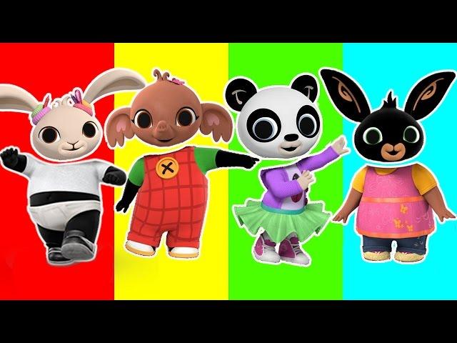 BING BUNNY Finger Family Nursery Rhymes Learn Colours and Toy Surprises