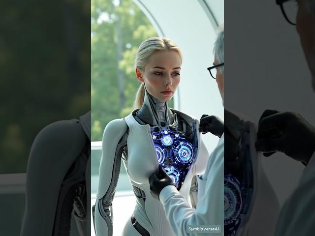 Future Android Girl in Tech Lab IRC2025 — Hyperrealistic Cinematic Look #shorts