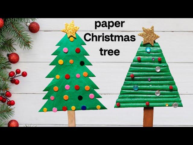 Christmas paper craft for kids/last minute Christmas craft/Christmas tree/Christmas tree projectwork