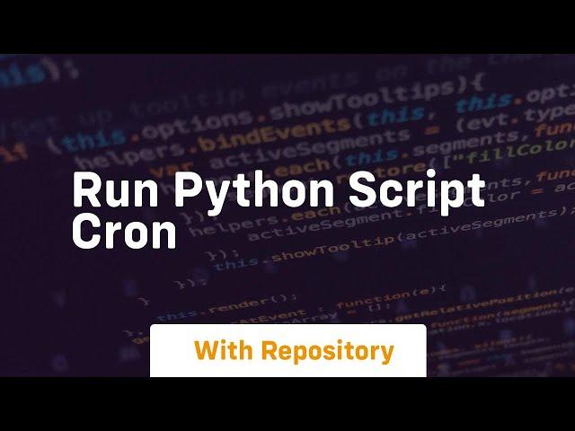 run python script cron