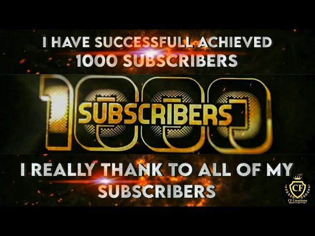 CF Creations|1000 Subscribe Celebration|Thank you to all 1K+ subscribers|whatsapp status video