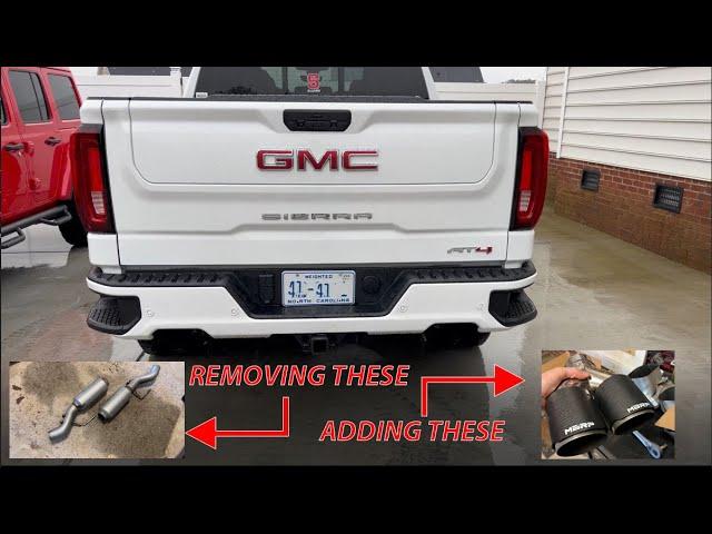 2022 GMC Sierra AT4 6.2L Before/After Resonator Delete