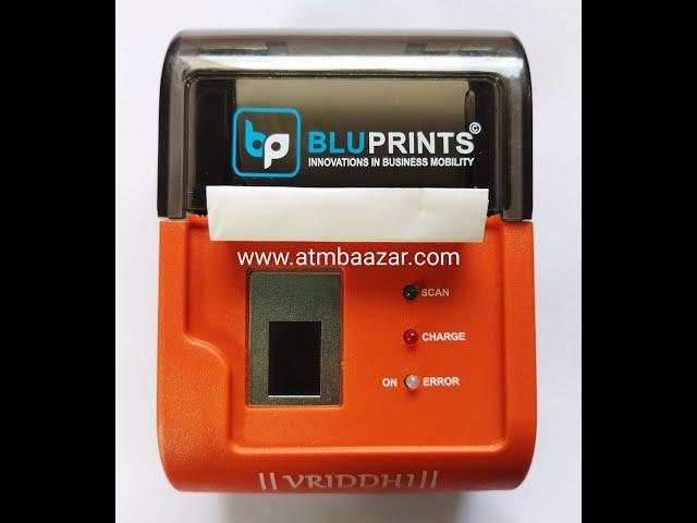 Transaction Using VRIDDHI Bluetooth Thermal Printer with Biometric Scanner