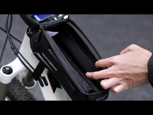 ROCKBROS Bike Phone Front Frame Bag Waterproof Bicycle Phone Mount Bag