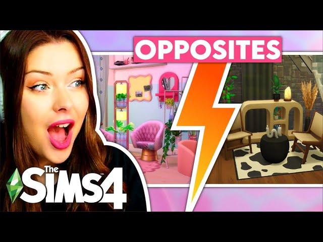 Building OPPOSITE AESTHETIC Townhouses in The Sims 4 // Sims 4 Build Challenge