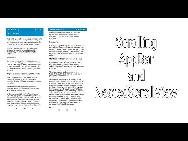 Scrolling AppBarLayout and NestedScrollView in Sketchware