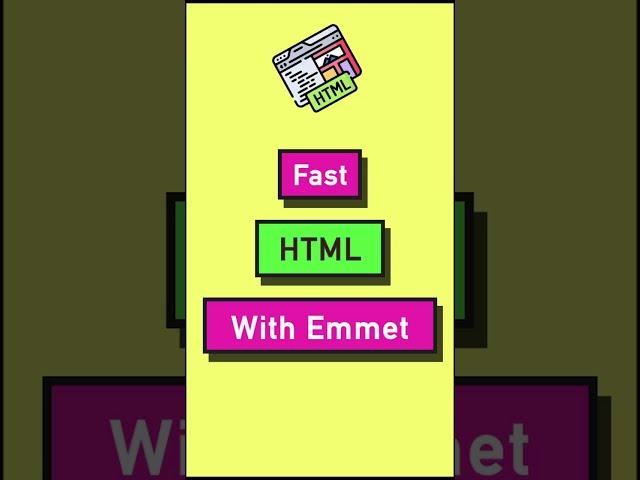 Superfast HTML with Emmet #shorts