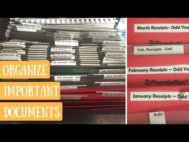 How To Organize Your Life Documents | Office & Receipt File Organization