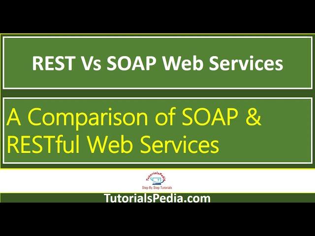 REST Vs SOAP Web Services | Comparison of SOAP  & RESTful Web Services | SOAP & REST Differences