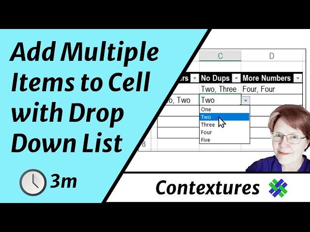 Excel Drop Down Multiple Select or Remove