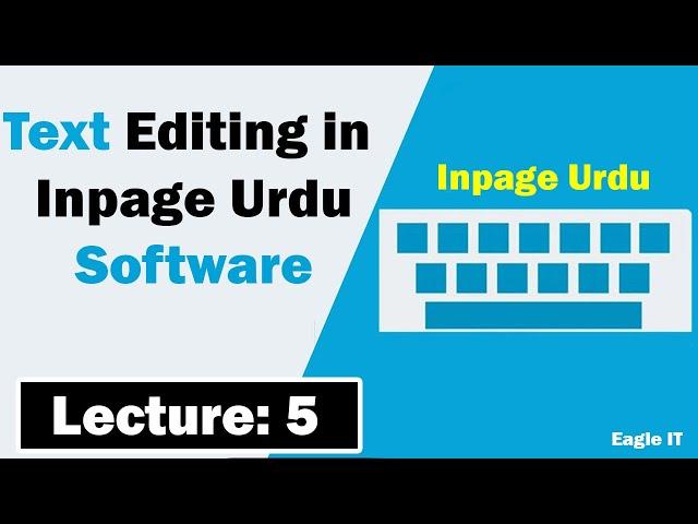 How to use Text Editing Ribbon Bar in inpage | Urdu Hindi