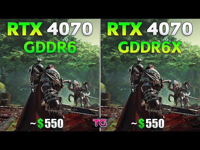 RTX 4070 GDDR6 vs RTX 4070 GDDR6X - Test in 10 Games