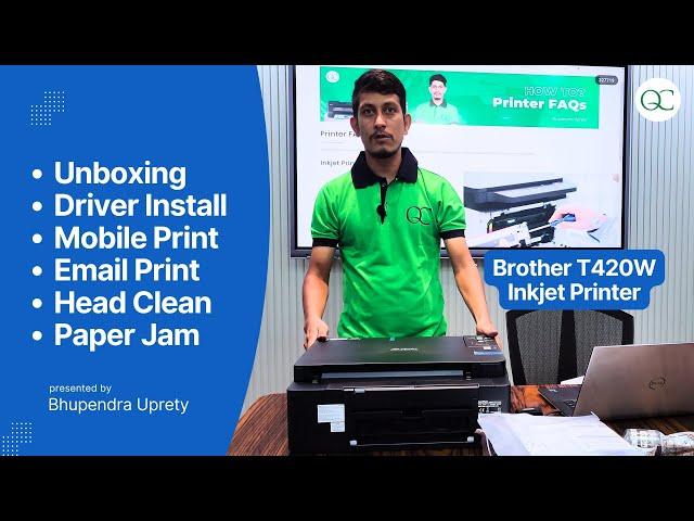 Brother DCP T420W Inkjet Printer: Unboxing to Troubleshooting! How to Print, Fix Paper Jams.