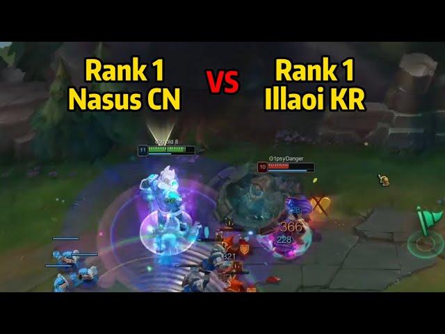 Rank 1 Nasus vs Rank 1 Illaoi, *KR Grandmaster Elo*