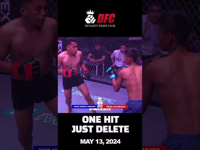 ONE HIT JUST DELETE #dynastyfightclub #dfc #pinoy #mma #highlight #fighthighlights #boxing