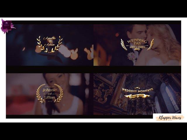 Cinematic Golden Wedding Titles Premiere Pro | Mogrt – Free Download