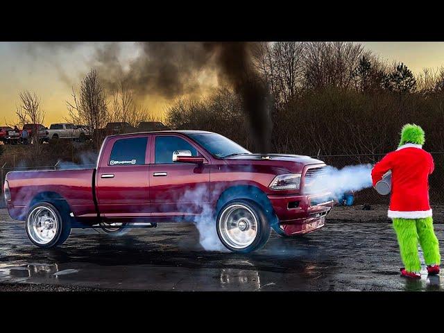 1400hp 4th Gen Cummins does All-Wheel Drive Burnout!