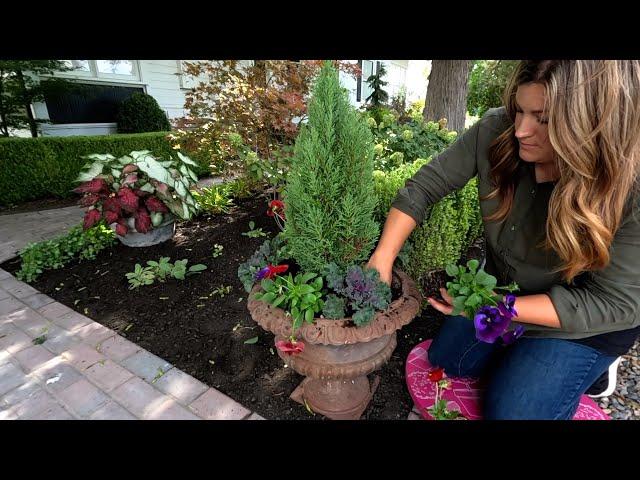 Planting a Couple of Fall Containers & Harvesting Ornamental Corn!   // Garden Answer