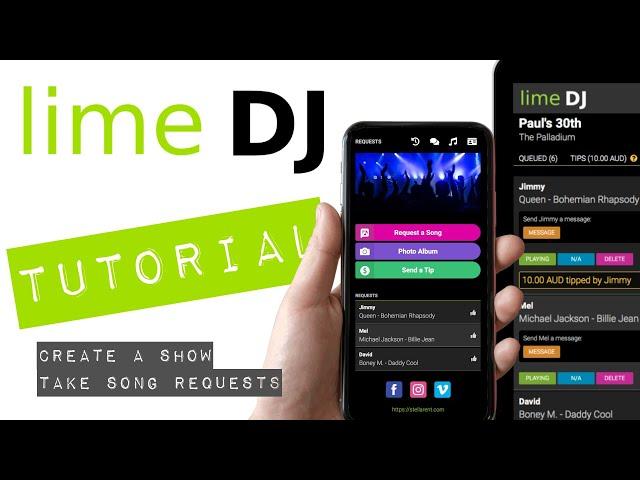 Lime DJ #2 Create a show and take song requests