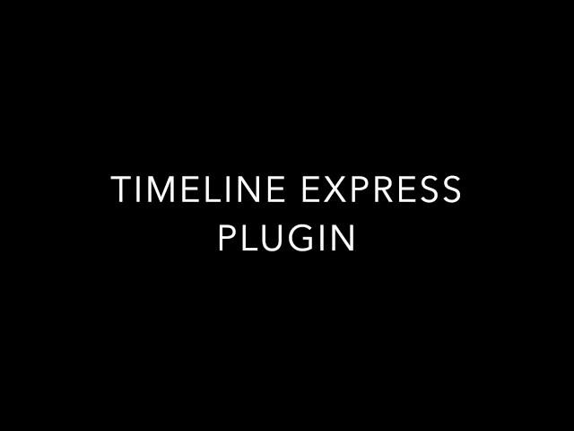 How to use timeline express plugin