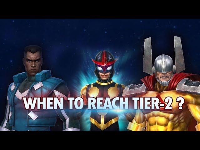 WHEN TO REACH TIER 2? NOVA, ANTI-MAN AND BLUE MARVEL - MARVEL Future Fight