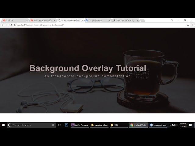 HTML & CSS  Tutorial  Transparent Background