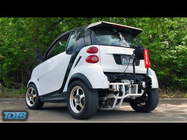 "MILKJUG" - The World's Scariest Smart Car (Turbo Hayabusa Smartcar)