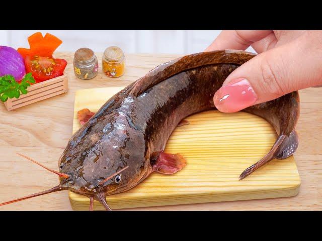 How To Catch Fish  Catch and Cook Fried Catfish Miniature Cooking ️ Tina Mini Cooking