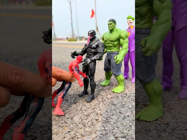 SPIDEY vs SUPER HERO DOMINO EFFECT THE AMAZING ! #spiderman #marvel #funny