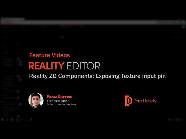 Reality Editor | Reality ZD Components Exposing Texture input pin