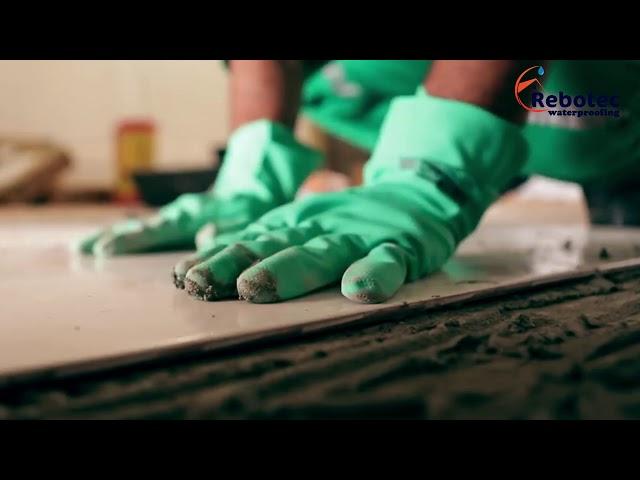 How to lay tile using Rebotec Waterproofing